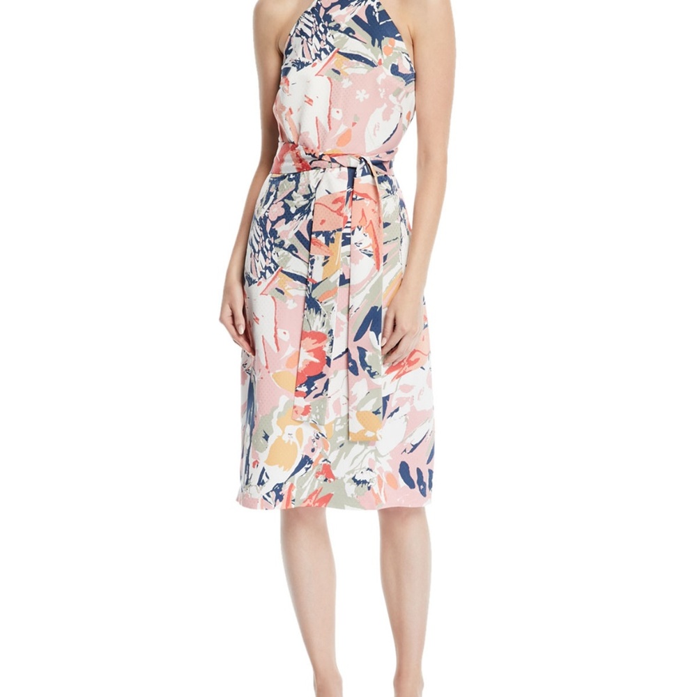 Club Monaco Multicolor Floral Midi Dress - Picture 2 of 14